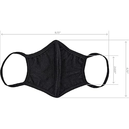 Universal Cloth Face Masks ? Reusable Dust & Allergy Masks ? 100% Cotton, 2 Layer, Washable, for Teens & Adults ? Protects from Dust, Pollen, Pet Dander & More (Black, Medium- Pack of 4)