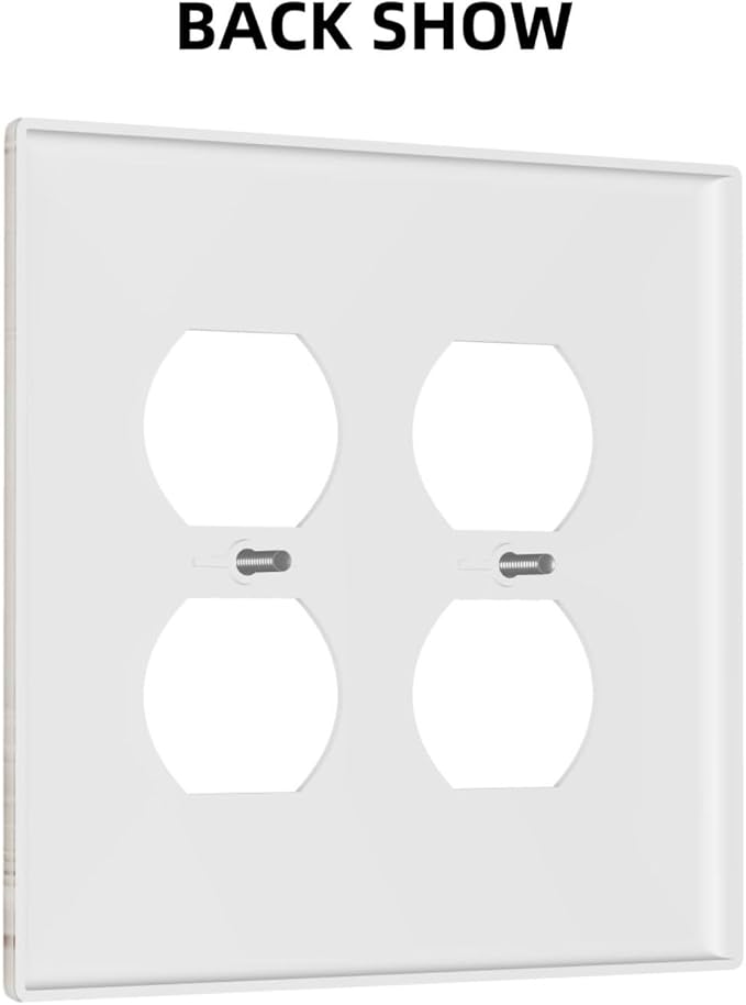 Decorative Light Switch Cover Plate Nautical Coastal Seashell Fishing Net Ocean Lighthouse Starfish 2 Gang Socket Covers Double Duplex Wallplates Switch Plates and Outlet Covers for Bathroom Home