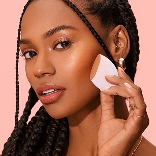 Real Techniques Iconic Blend + Set Makeup Sponge Duo, Makeup Blending Sponges, For Liquid, Cream, & Powder, Cloud Skin, Powder Sponge & Foundation Sponge, Latex-Free, Vegan & Cruelty Free, 2 Count