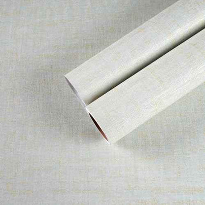 CHIHUT Light Blue and Gold Faux Grasscloth Wallpaper Peel and Stick Self Adhesive Removable Textured Linen Fabric Contact Paper for Cabinets Countertops 17.7''x100'' Grass Cloth Wallpaper for Bedroom