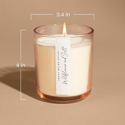 Sweet Water Decor Pumpkin Spice Candle, 12oz Sandstone Glass Jar, Autumn Scented Notes of Pumpkin, Cloves, & Buttercream, 50+ Hour Burn Time, Non-Toxic Soy Wax Blend, Poured in The USA, Cotton Wick