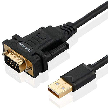 OIKWAN USB to RS232, USB Serial Adapter with FTDI Chipset,USB 2.0 to Male DB9 Serial Cable for Windows 11,10, 8, 7, Vista, XP, 2000, Linux and Mac OS(6ft)…