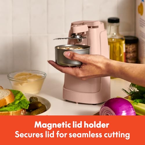 bella Electric Can Opener and Knife Sharpener, Multifunctional Jar and Bottle Opener with Removable Cutting Lever and Cord Storage, Stainless Steel Blade, Surf