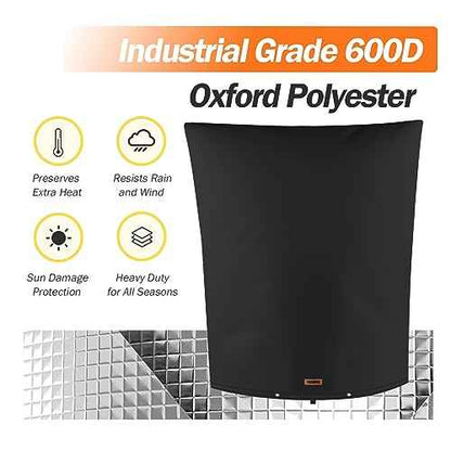 Backflow Preventer Pipe Insulation Cover (5¡ÆF) - Irrigation Sprinkler Valve Insulated Pouch - Water Well Pump Cover - Sturdy 5 Layers for Winter Freeze Protection, 24" W x 36" H, Black