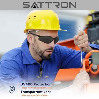 Tinted Safety Glasses Bulk 48 Pack, Dark Smoke Lenses UV Protective Safety Sunglasses for Men Women, ANSI Z87.1 Scratch & Impact Resistant Eye Protection for Construction, Shooting, Lab