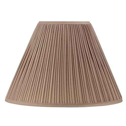 Aspen Creative 33171, Mushroom Pleated Traditional Sienna Brown Spider Lamp Shade, 6-1/2" Top x 15" Bottom x 11" Slant