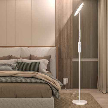 LED Floor Lamp, 3600LM Bright Standing Lamp 350W Equivalent with 2700K-6500K Stepless Dimming, Modern Torchiere Room Lamp with Remote/Touch Control, 69" Tall Lamp for Living Room Bedroom Office(White)