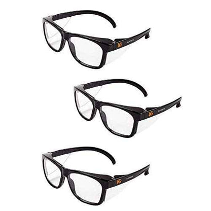 KleenGuard¢â V30 Maverick Eye Protection (49309), with KleenVision¢â Anti-Fog Coating, Clear Lenses, Black Frame