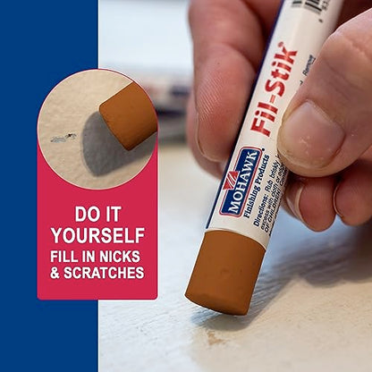 MOHAWK Finishing Products Fill Stick (Fil-Stik) Putty Stick for Wood Repair (Medium Rock Maple)- Rub On Semi-Soft Wax Filler Stick