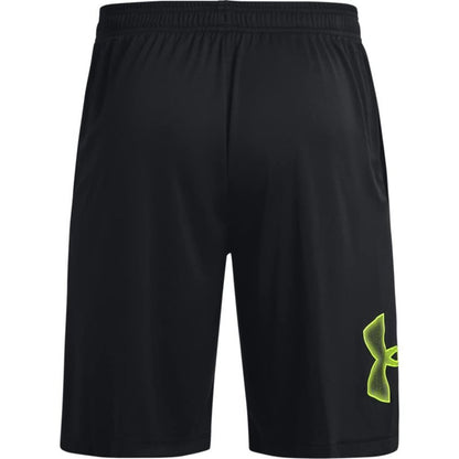 Under Armour Men's Tech Graphic 10" Shorts, Black (008)/High-Vis Yellow, Large
