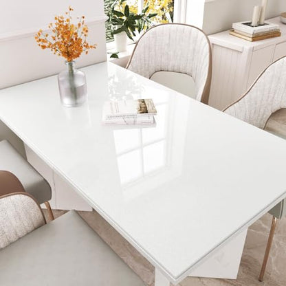 White Countertop Contact Paper Peel and Stick Wallpaper Self Adhesive Shiny Glitter Removable Wallpaper 15.7"X78.8" White Contact Paper for Cabinets Waterproof Vinyl Film Decorative