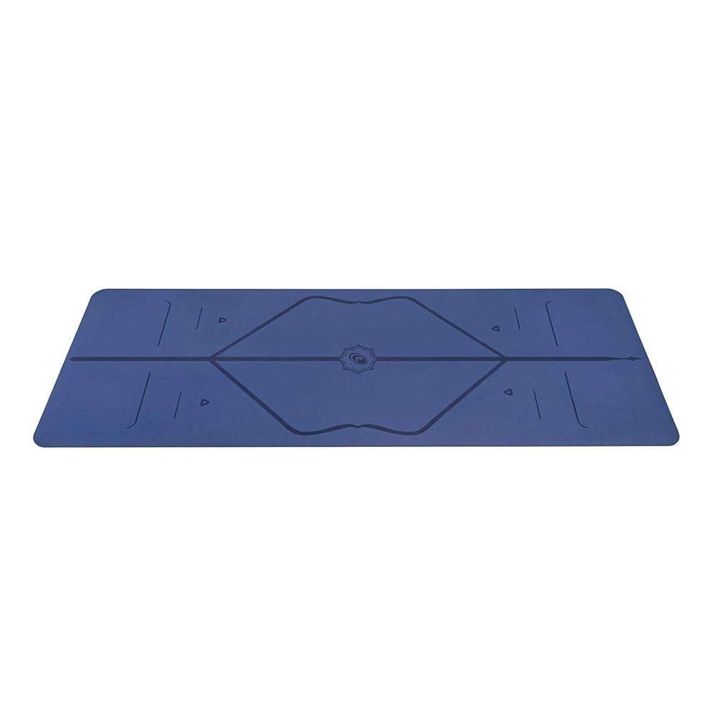 Liforme Original Yoga Mat – Free Yoga Bag Included - Patented Alignment System, Warrior-like Grip, Non-slip, Eco-friendly, sweat-resistant, long, wide, 4.2mm thick mat for comfort