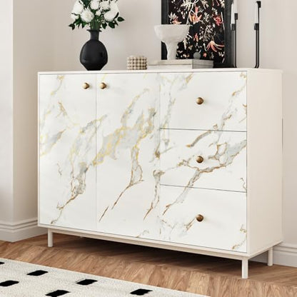 White Gold Marble Contact Paper for Countertops Waterproof White Marble Wallpaper Peel and Stick Removable Countertop Contact Paper for Kitchen Table Cabinets Matte Granite Wallpaper 15.8"x80"