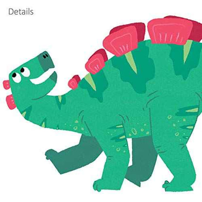 DECOWALL DS4-8032 Colourful Dinosaur Kids Wall Stickers Wall Decals Peel and Stick Removable Wall Stickers for Kids Nursery Bedroom Living Room B (Small)