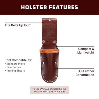 Occidental Leather Shear Holster - Universal Fit - Compact & Lightweight - Fits Up to a 3" Belt - Secure Tool Access - Durable - Made in USA