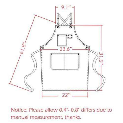NEWGEM Cotton Denim Apron with Pockets for Women Chef Kitchen Cooking Gardening Painting