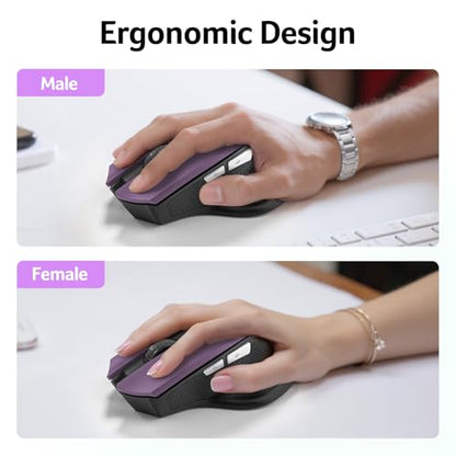 acer Wireless Mouse for Laptop, 2.4GHz Computer Mouse 3 Adjustable DPI Office Cordless USB Mice with USBA Receiver, 6 Buttons, 1600 DPI, Medium to Large Sized Hands Compatible with PC, Laptop, Desktop