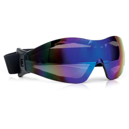 Mirage Vented Safety Goggles - UV Protection Eye Gear for Outdoor Activities | Blue Mirror, Adjustable Band, Dustproof