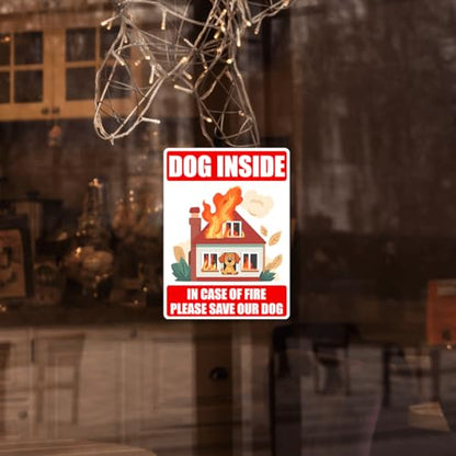 Pack 12 Pcs Dog Inside Stickers for Cars Vehicle Van Trucks House Warning Security Sign Window Indoor Outdoor Funny Bumper Stickers Weatherproof Large Vinyl Decals Car Accessories