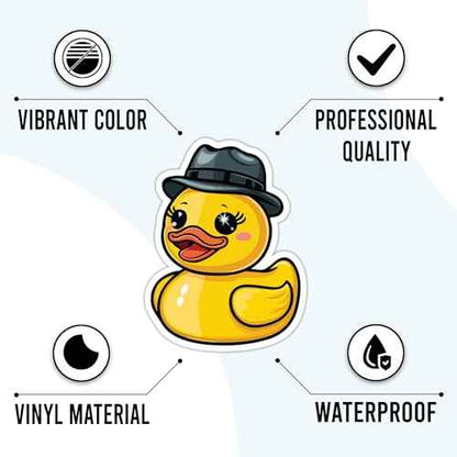 Rubber Duck Stickers 50 Pieces Vinyl Waterproof Decal for Laptop Water Bottle Phone Car Window Bike Motorcycle Stakeboard Scrapbook Ducks Sticker Gifts for Kid Teen Adult