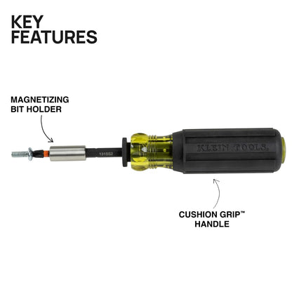 Klein Tools 33803 ProFlex 42-Bit Impact Driver Bit Set with Modular Case, S2 Steel, Magnetic, Adjustable Screwdriver