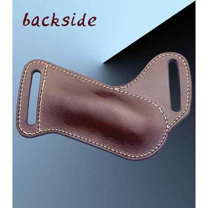 Knife Sheath,Thick Genuine Leather Knife Sheath for Belt,Fits Folding Pocket Knife Sheaths EDC Tool Holster