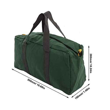 Heavy Duty Large Capacity Tool Bag Wide Mouth, Portable Tool Tote for Carpentry Electrician (20in)