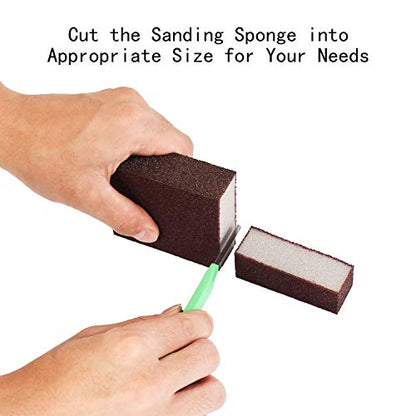YAROMO Sanding Sponge for Epoxy Glitter Tumblers, 4 Pack Epoxy Grinding Blocks Apply to Remove Smudges and Bumps, Superfine Epoxy Refinishing Papers for Making Glitter Tumbler Cups