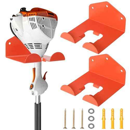 Garage Organizer Trimmer Rack, 2 Pack Heavy Duty Weed Eater Hanger Garage Storage, Wall Hanging Garden Power Tool Hanger Weedeater Rack