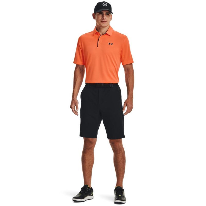 Under Armour Men's Tech Golf Polo, (866) Orange Blast / / Black, Small