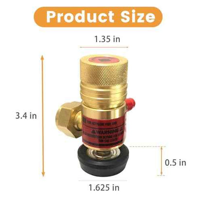 0386-0725 AR-B CGA520 Acetylene Regulator for B Tanks, for Torch regulator with Gauge, Use with Torch Acetylene Kit, B Tank Torch Kit