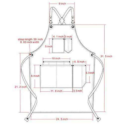 Jeanerlor Work Apron Durable Tool Aprons for Women and Men Cross-Back Straps