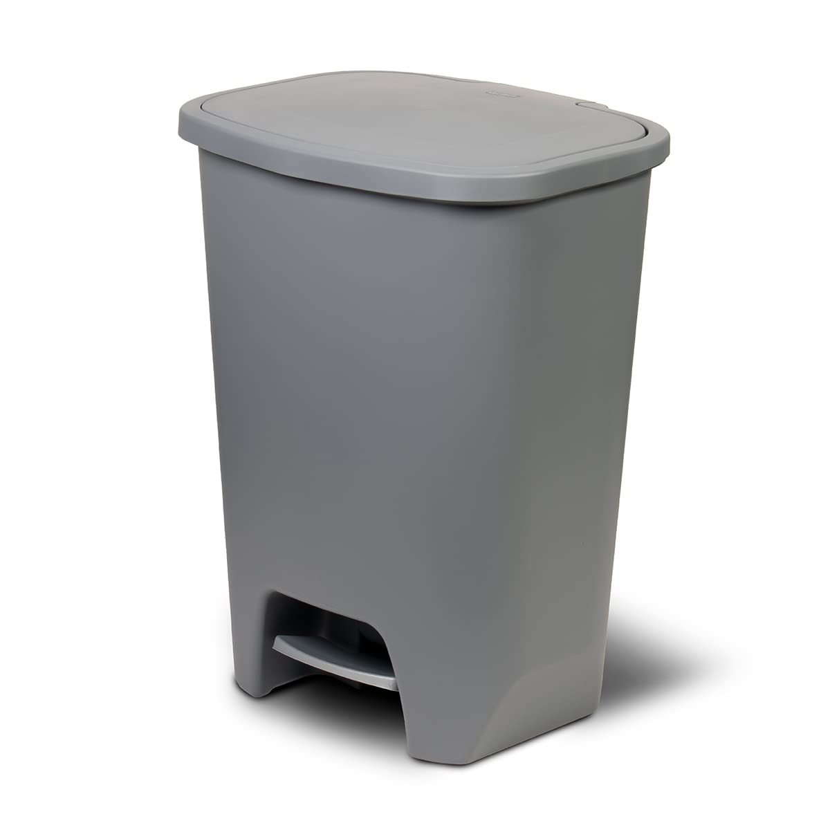 Glad Premium 20 Gallon Trash Can - Plastic Kitchen Waste Bin with Odor Protection of Lid, Stainless Steel Step On Foot Pedal and Garbage Bag Rings, Black