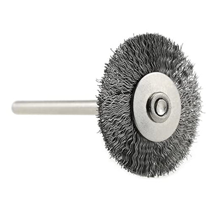 Wire Brush LUORNG 15pcs Stainless Steel 25mm Flat Wire Brushes Polishing Brush for Dremel Rotary Tool