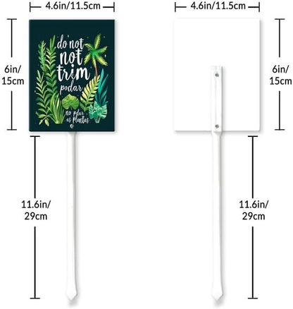Uptell Do Not Trim No Podar As Plantas Yard Signs with Stakes Aluminum Sign for House/Front Door and Business Outdoor Decoration 8x12 Inch