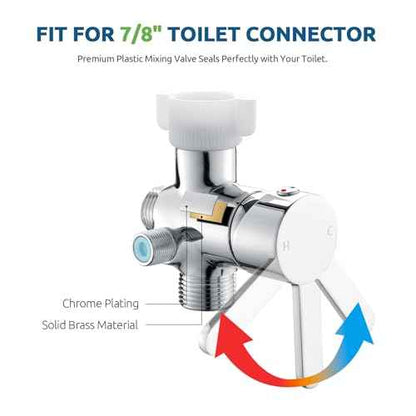 Hot and Cold Handheld Bidet Sprayer for Toilet, Warm Water Bidet with Adjustable Pressure, Hand Held Attachment for Warm Water, Ideal for Feminine Hygiene, Elderly Care, Pet, Cloth, Diaper