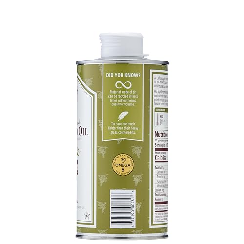 La Tourangelle, Organic Canola Oil, Expeller-Pressed Non-GMO Canola Seeds, Pesticide and Chemical Free, High Heat Neutral Cooking Oil, 16.9 Fl Oz