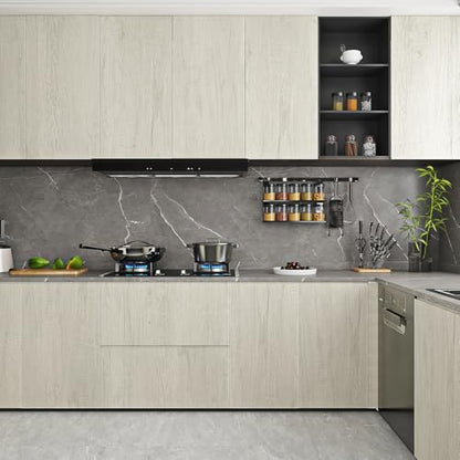 Livelynine Neutral Wood Contact Paper for Countertops Waterproof Desk Wallpaper Peel and Stick Counter Top Covers Self Adhesive Off White Desk Cover Light Wood Vinyl Wrap for Kitchen Cabinet 15.8x78.8