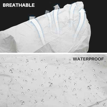 10 Pack Disposable Hazmat Suits,Protective Coveralls with Hood Full Body Painters Suit for Men&Women