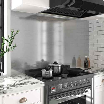 Silver Metal Look Stainless Steel Contact Paper Peel and Stick Countertops Waterproof Contact Paper for Appliance Paint Glossy Self Adhesive Wallpaper Vinyl Wrap for Appliance Covers 15.8''x78.7''