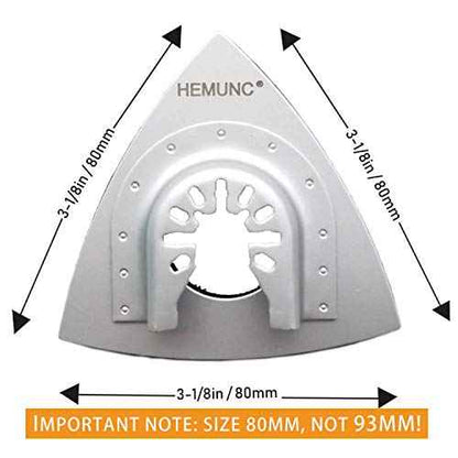 Oscillating Tool Sanding Pad£¬HEMUNC 3-1/8 Inch Triangle Sanding Pads 3PCS Fit Oscillating Multitools like Dewalt, Fein Multimaster, Bosch, Dremel, Makita, Milwaukee, Rockwell, Ryobi, Craftsman, Ridgid