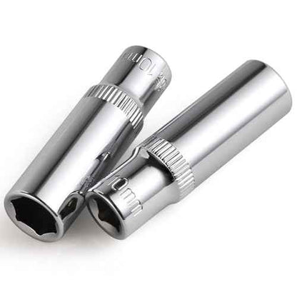 9-Piece 10mm Deep Sockets, 1/4-Inch Drive, 6-Point, Corrosion Resistance, Compatible with Standard Ratchet Wrenches and Tools