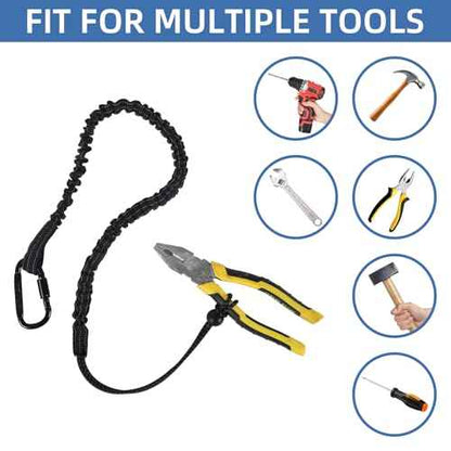 24 Pack Safety Tether Tool Lanyard, Standard Length Safety Tool Leash Fall Protection Tether with Screw Lock Carabiner & Adjustable Loop End, Maximum Weight Limit 9KG/19.8LBS