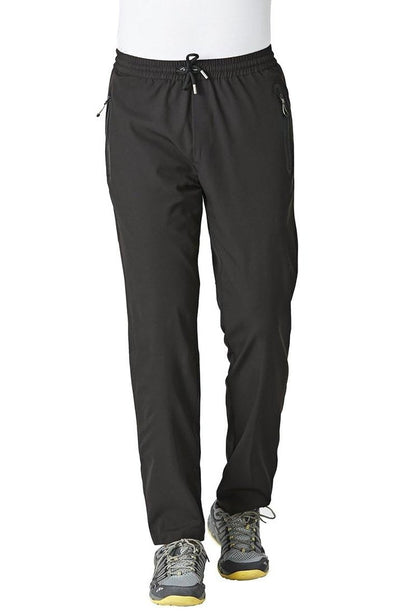 Rdruko Men's Casual Pants Lightweight Quick Dry Hiking Workout Running Sports Sweat Pants with Pockets(Black, US XL)
