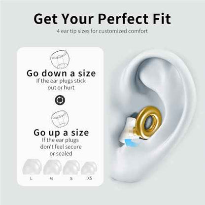 High Fidelity Silicone Ear Plugs for Concerts and Musicians ? Reusable Noise Reduction Earplugs with Cord ? Ideal for Festivals and Live Events