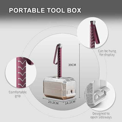 Thor Hammer Tool Set,28 Piece Daily Repair Filled Household Tool Case,Home Hand Tools,Thor Hammer Tool Box Set for DIY and Woodworking,Holiday Present