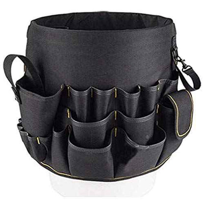 Bucket Tool Organizer, 56 Pockets, Bucket Tool Caddy Organization for Garden Yard Lawn, Construction, Carpenter, Electrician, for Most Buckets, Tote and Bucket Organizer