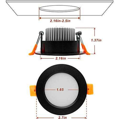 YGS-Tech 2 Inch LED Recessed Lighting, Dimmable Downlight 3W(35W Halogen Equivalent), CRI80, 3000K Warm White Ceiling Light with LED Driver(10 Pack)