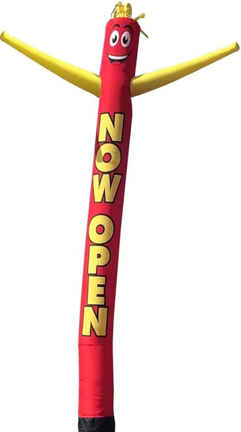 Now Open Advertising 18 Foot Tall Inflatable Tube Man Air Powered Waving Puppet, Air Blower Motor Included Dancer by Feather Flag Nation