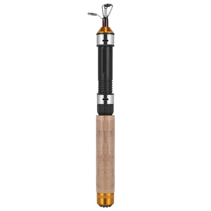 Toyvian Telescopic Ice Fishing Rod Mini Ultra-Light Fishing Pole 25.59In Compact Winter Tackle Tool with 2 Wear-Resistant Guides Reel Not Included